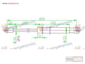 NOVI: delovi  AMORTIZER GEPEK VRATA (440L-550N) Vw golf vi 08-13 -nedostupno