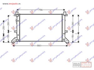 NOVI: delovi  HLADNJAK MOTORA 2.3 BENZIN/2.5/2.8 TDI (MAN) (67.9x39.9x2.6) Vw lt 98-06 -dostupno