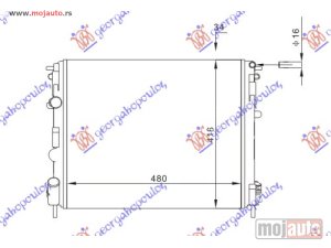NOVI: delovi  HLADNJAK MOTORA BENZIN/DIZEL (48x41) (BEZ PUMPE) (NA SRAF) Renault kangoo 98-03 -nedostupno