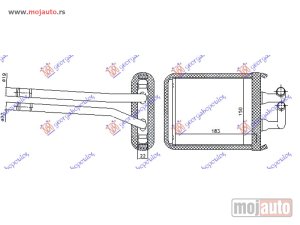 NOVI: delovi  GREJAC KABINE (180x150x20) (TIP HALLA) Kia picanto 04-08 -dostupno