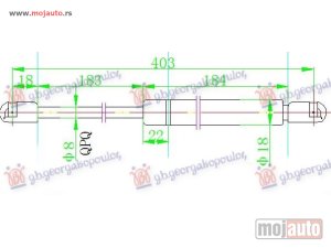 NOVI: delovi  AMORTIZER GEPEK VRATA (403L-620N) Audi tt 98-06 -dostupno