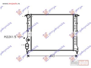 NOVI: delovi  HLADNJAK MOTORA 1.2/1.4CC (-AC) (43x38) Renault 19 88-92 -dostupno