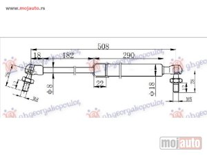 NOVI: delovi  AMORTIZER GEPEK VRATA (505L-585N) Jeep grand cherokee 05-08 -dostupno