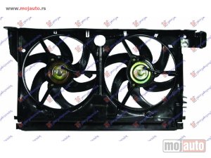 NOVI: delovi  VENTILATOR HLADNJAKA (DUPLI) KOMPLET (BENZIN/DIZEL) (+ AC) Peugeot 406 sdn 96-05 -dostupno
