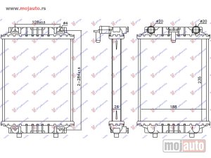NOVI: delovi  HLADNJAK MOTORA DODATNI 3.0 TFSI (MAN/AUTO) (23.5x18.8x2.6) Levo Audi a8 09-13 -dostupno