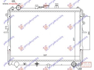 Glavna slika - HLADNJAK MOTORA 2.2 DIZEL (34.8x56.9x32) Mazda bongo e1800/2000 83-92 -dostupno - MojAuto