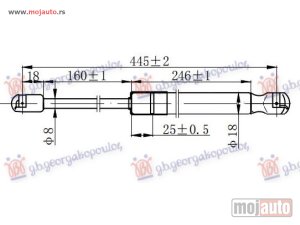 Glavna slika - AMORTIZER GEPEK VRATA (440L-420N) Suzuki sx4 07-13 -dostupno - MojAuto