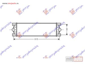 NOVI: delovi  HLADNJAK INTERKULERA DIZEL (680x175x40) -03 Renault master/mascott 98-09 -dostupno