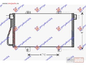 NOVI: delovi  HLADNJAK KLIME 1.9/2.5 DCI DIZEL (730x378x16) 2002-2003 Renault master/mascott 98-09 -dostupno