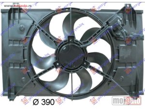NOVI: delovi  VENTILATOR KOMPLET (BENZIN) (390mm) (DUGULJASTI KONEKTOR) Kia rio 05-11 -nedostupno