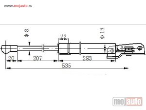 Glavna slika - AMORTIZER GEPEK VRATA (535L-375N) Desno Subaru impreza 08-14 -dostupno - MojAuto