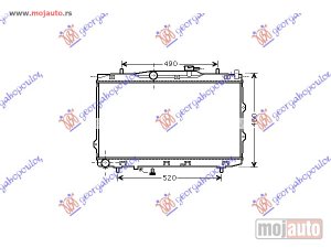 NOVI: delovi  HLADNJAK MOTORA 1.6I/2.0I 16V (+/-AC) (37.5x67x16) -06 Kia cerato 04-09 -dostupno