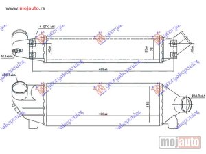 NOVI: delovi  HLADNJAK INTERKULERA 2.0 TDi (40x12.7x76) 00-02 Ford transit 00-06 -dostupno