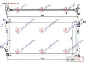 Glavna slika - HLADNJAK MOTORA 2.3i 16V 2.4 TD (+/-AC) (77x40) Ford transit 00-06 -dostupno - MojAuto