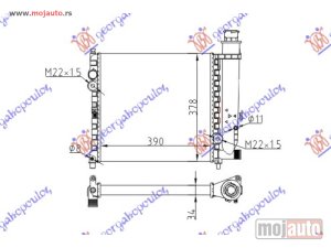 NOVI: delovi  HLADNJAK MOTORA 1.1/1.9cc (+/-AC) (39x38) Peugeot 309 86-93 -dostupno