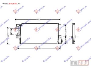 NOVI: delovi  HLADNJAK KLIME (540x272) Toyota hi-lux (ln 85) 2wd 94-97 -dostupno