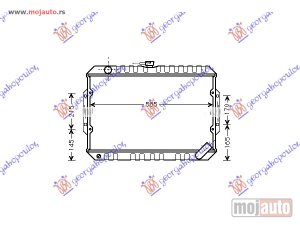 NOVI: delovi  HLADNJAK MOTORA 2.5 T.DIZEL (+/-AC) (40x60) Mitsubishi p/u l200 93-96 -dostupno