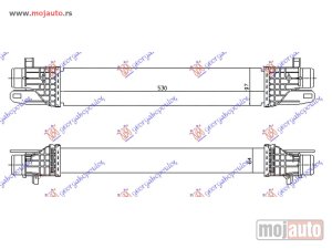 NOVI: delovi  HLADNJAK INTERKULERA 1.4 TB BENZIN (530x100x64) Alfa romeo giulietta 10- -dostupno
