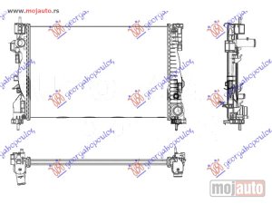 NOVI: delovi  HLADNJAK MOTORA 1.8 TBi (61x40.6x2.6) Alfa romeo giulietta 10- -dostupno