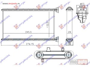 NOVI: delovi  GREJAC KABINE (245x132x26) Bmw series 1 (f21/20) 3/5d 11-15 -dostupno
