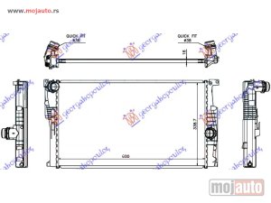 NOVI: delovi  HLADNJAK MOTORA 1.6 (316i-320i) BENZIN / 2.0 (316d-318d-320d) DIZEL (MAN) (600x339x16) Bmw series 3 (f30/f31) sdn/s.w. 12-14 -nedostupno