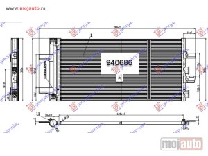 NOVI: delovi  HLADNJAK KLIME 2.0 (220i) BENZIN - ZA SVE MODELE DIZEL (648x307x16) Bmw series 1 (f40) 19- -dostupno