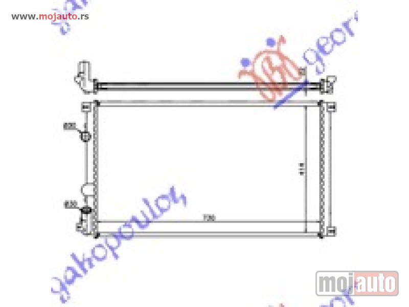 Glavna slika -  HLADNJAK MOTORA 1.9/2.2/2.5-3.0 dCi DIZEL (+/-AC) (727x389) 03- Renault master/mascott 98-09 -dostupno - MojAuto