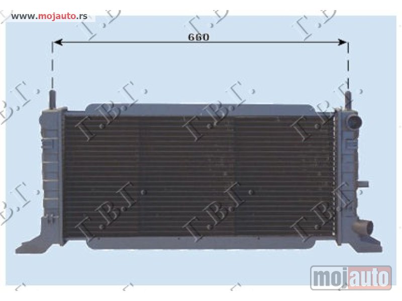 Glavna slika -  HLADNJAK MOTORA 1.1/1.3 (60.3x29.8) 88-90 Ford escort iv 86-88 -nedostupno - MojAuto