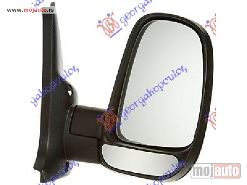 Glavna slika -  RETROVIZOR MEHANICKI KRATKI (KONVEKSNO STAKLO) Desno Ford transit 95-00 -dostupno - MojAuto