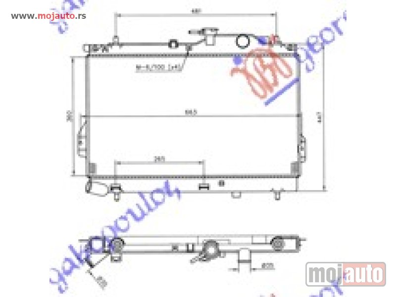 Glavna slika -  HLADNJAK MOTORA 1.5 CRDi (+/-AC) (36x62.4) Hyundai matrix 01-08 -dostupno - MojAuto