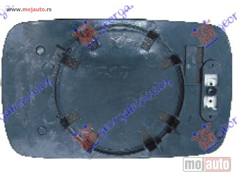 Glavna slika -  STAKLO RETROVIZORA SA GREJACEM PLAVO (ASFERICNO) Levo Bmw series 3 (e46) sdn 99-02 -dostupno - MojAuto