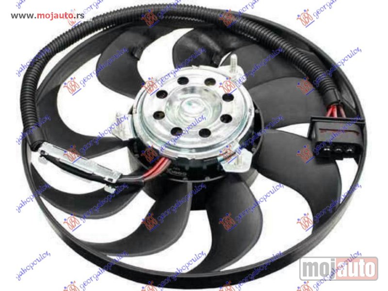 Glavna slika -  VENTILATOR (MOTOR+ELISA) (1.8 TURBO BENZIN) (290mm) (3 PIN) Audi a3 96-03 -dostupno - MojAuto