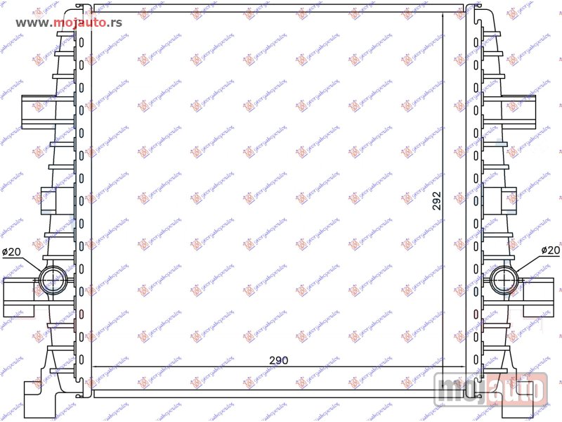 Glavna slika -  HLADNJAK MOTORA DODATNI 3.0 TFSI (AUTO) (29x29.2x2.5) Audi q7 06-09 -dostupno - MojAuto