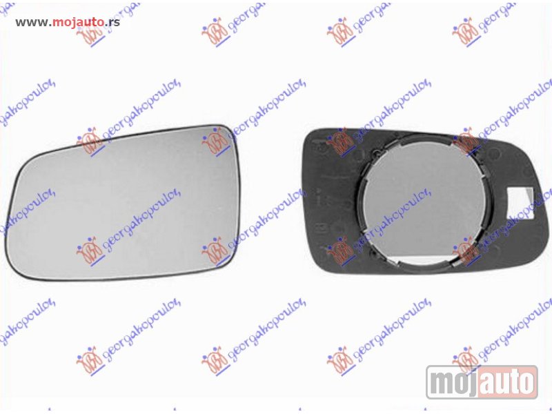 Glavna slika -  STAKLO RETROVIZORA (KONVEKSNO) Levo Citroen zx 91-93 -dostupno - MojAuto