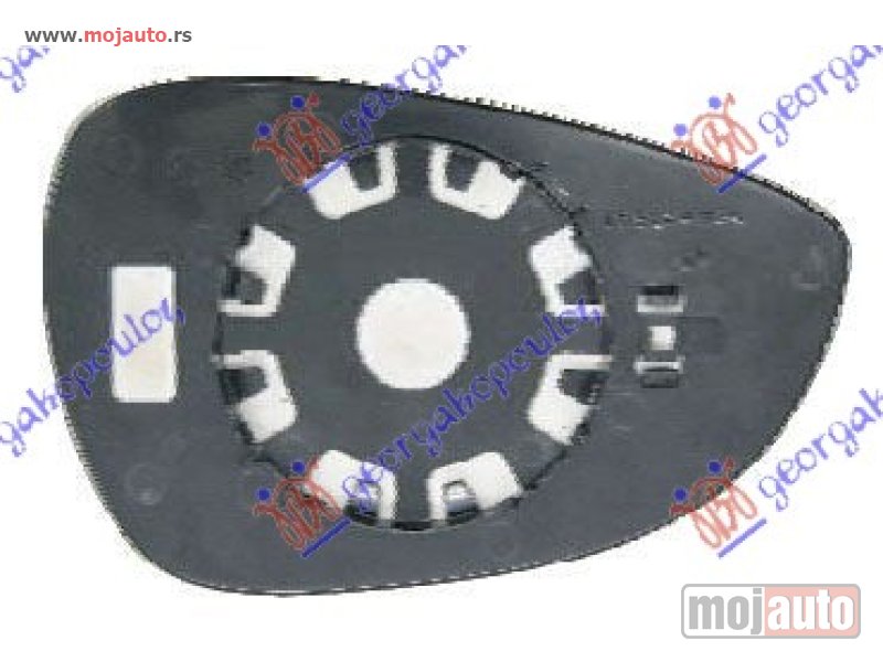 Glavna slika -  STAKLO RETROVIZORA (ASFERICNO) Levo Ford fiesta 08-13 -dostupno - MojAuto