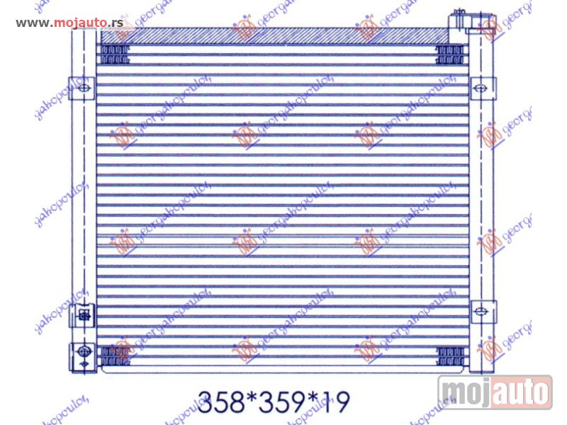 Glavna slika -  HLADNJAK KLIME BENZIN (33x365x16) Honda civic sedan 96-99 -dostupno - MojAuto