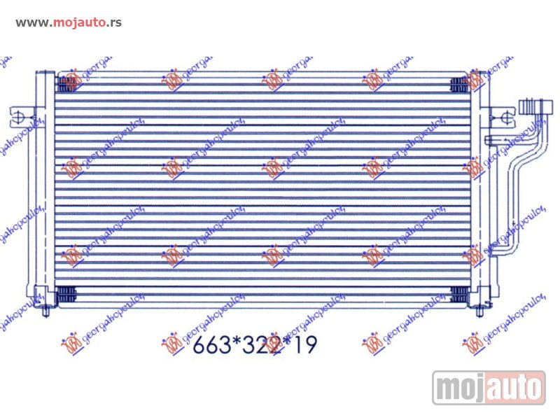 Glavna slika -  HLADNJAK KLIME (596x305) Mitsubishi lancer (cb1/4) 92-95 -nedostupno - MojAuto
