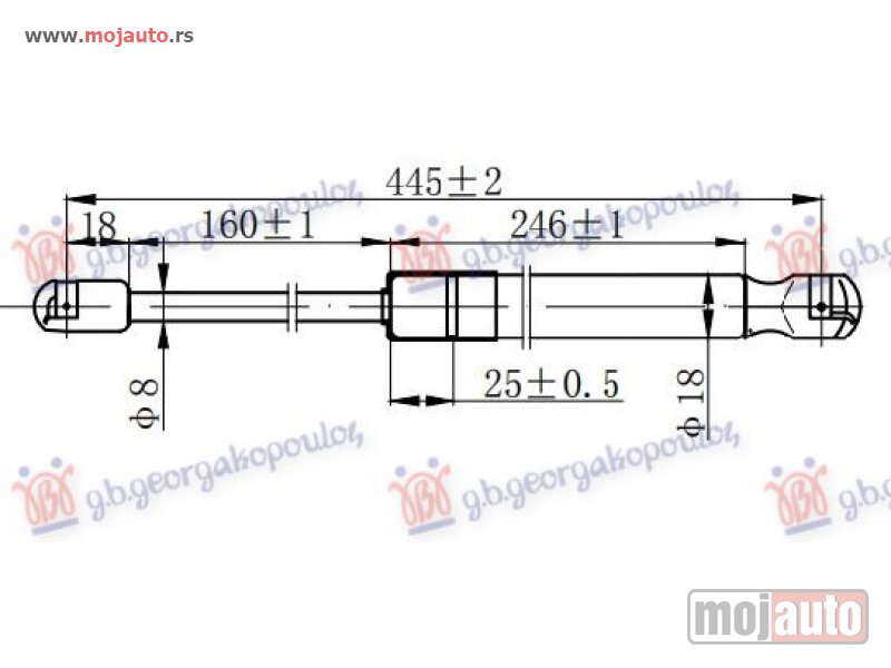 Glavna slika -  AMORTIZER GEPEK VRATA (440L-420N) Suzuki sx4 07-13 -dostupno - MojAuto