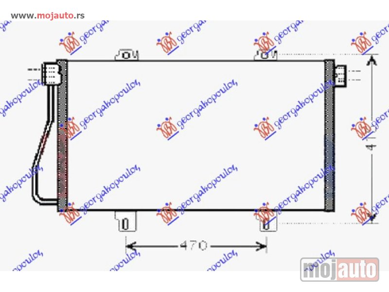 Glavna slika -  HLADNJAK KLIME 1.9/2.5 DCI DIZEL (730x378x16) 2002-2003 Renault master/mascott 98-09 -dostupno - MojAuto