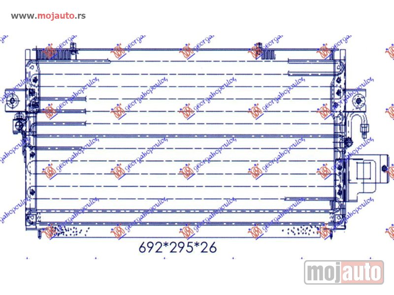 Glavna slika -  HLADNJAK KLIME (610x280) Nissan sunny (n14) sdn-h/b 92-95 -dostupno - MojAuto