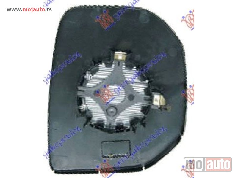 Glavna slika -  STAKLO RETROVIZORA SA GREJACEM -2012 (KONVEKSNO) Levo Peugeot partner 08-15 -dostupno - MojAuto