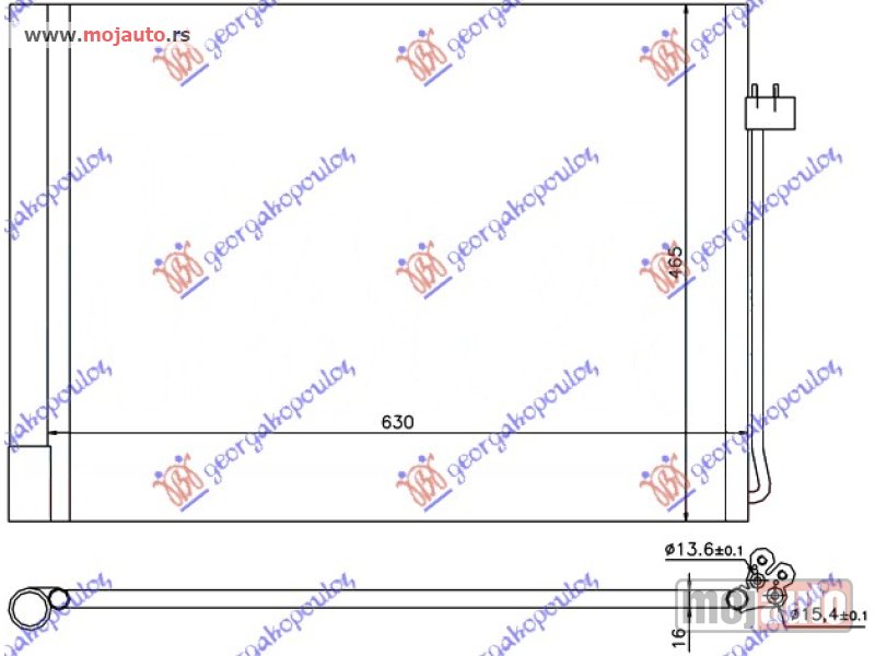 Glavna slika -  HLADNJAK KLIME BENZIN/DIZEL (590x450x16) Bmw x5 (e70) 07-10 -dostupno - MojAuto