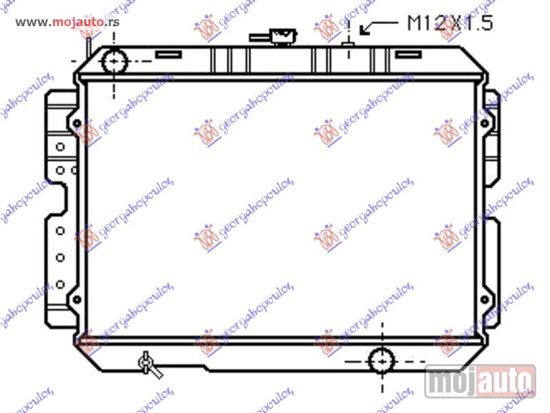 Glavna slika -  HLADNJAK MOTORA 2.2 DIZEL (40x56.5x3.2) Mazda p/u 4wd 86-94 -dostupno - MojAuto