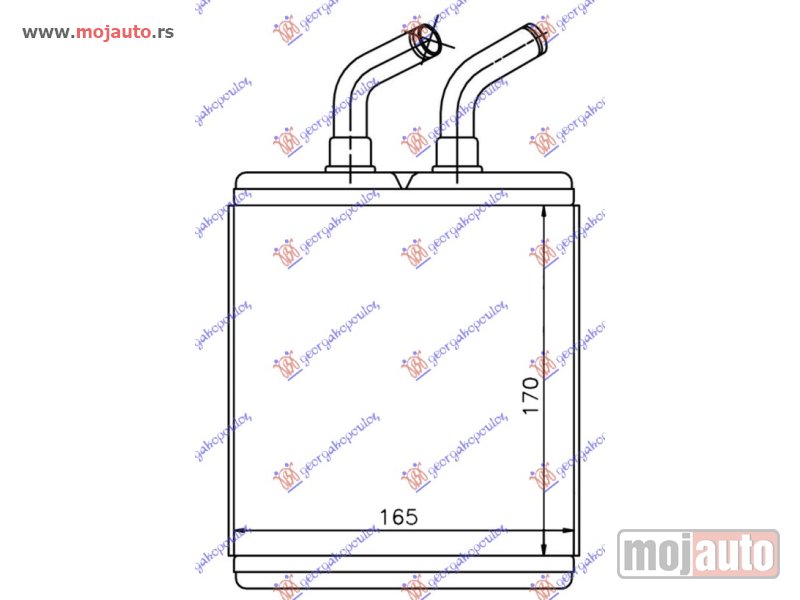 Glavna slika -  GREJAC KABINE (170x165x26) Kia rio 02-05 -dostupno - MojAuto