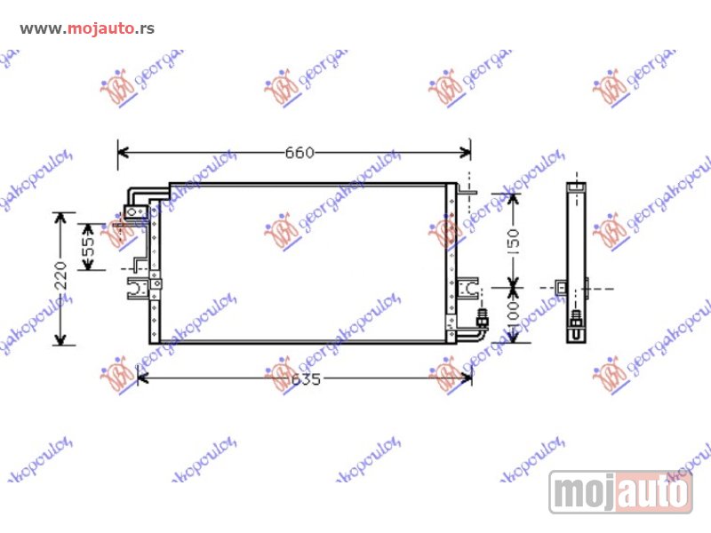 Glavna slika -  HLADNJAK KLIME (540x272) Toyota hi-lux (ln 85) 2wd 94-97 -dostupno - MojAuto