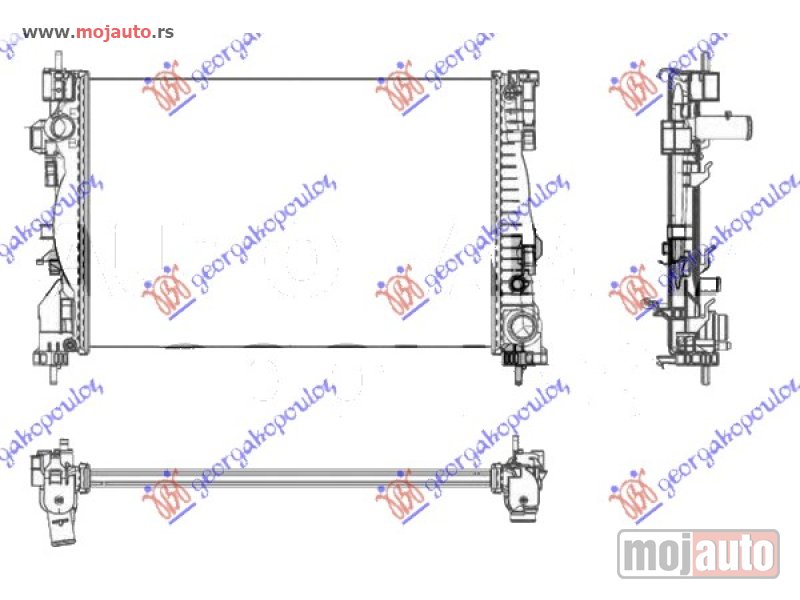 Glavna slika -  HLADNJAK MOTORA 1.8 TBi (61x40.6x2.6) Alfa romeo giulietta 10- -dostupno - MojAuto
