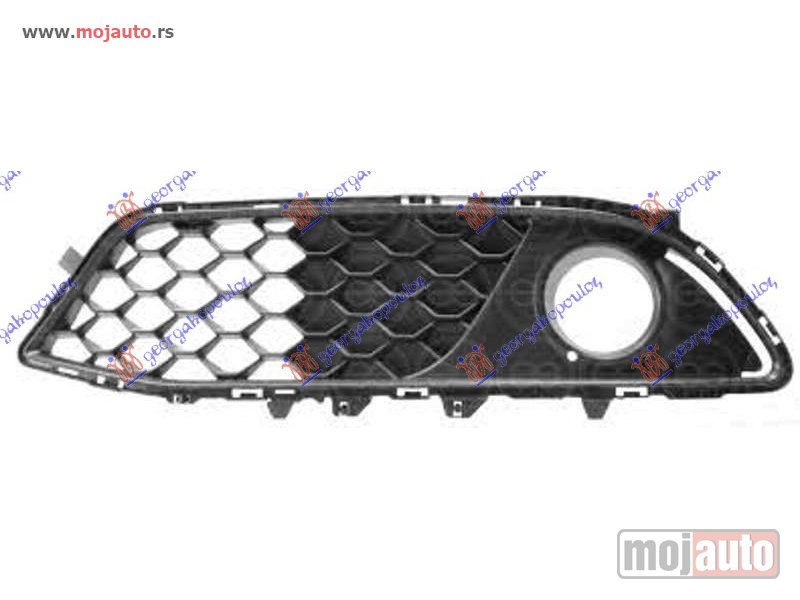 Glavna slika -  PVC MASKA PREDNJEG BRANIKA (OTVOR ZA MAGLENKU) Levo Alfa romeo giulia 15- -dostupno - MojAuto