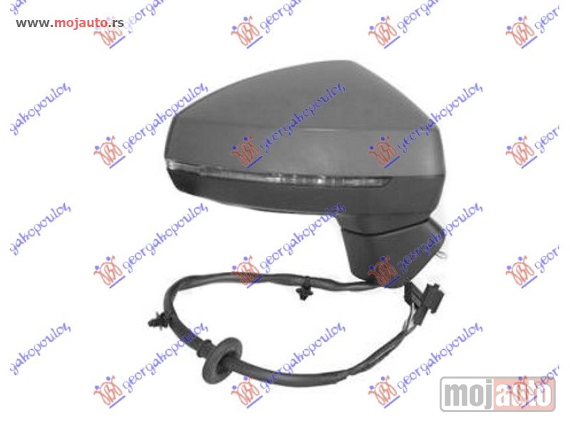 Glavna slika -  RETROVIZOR ELEKTRICNI SA GREJACEM PM (ELEKTRO-SKLOPIV) (MIGAVAC) (MEMORIJA) (MRTAV UGAO) (ASFERICNO STAKLO) Desno Audi a3 3d/sportback 12-16 -dostupno - MojAuto