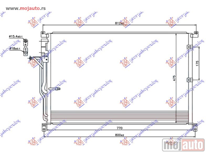 Glavna slika -  HLADNJAK KLIME ZA SVE MODELE BENZIN/DIZEL (730x480x16) -2006 Audi a8 02-09 -dostupno - MojAuto
