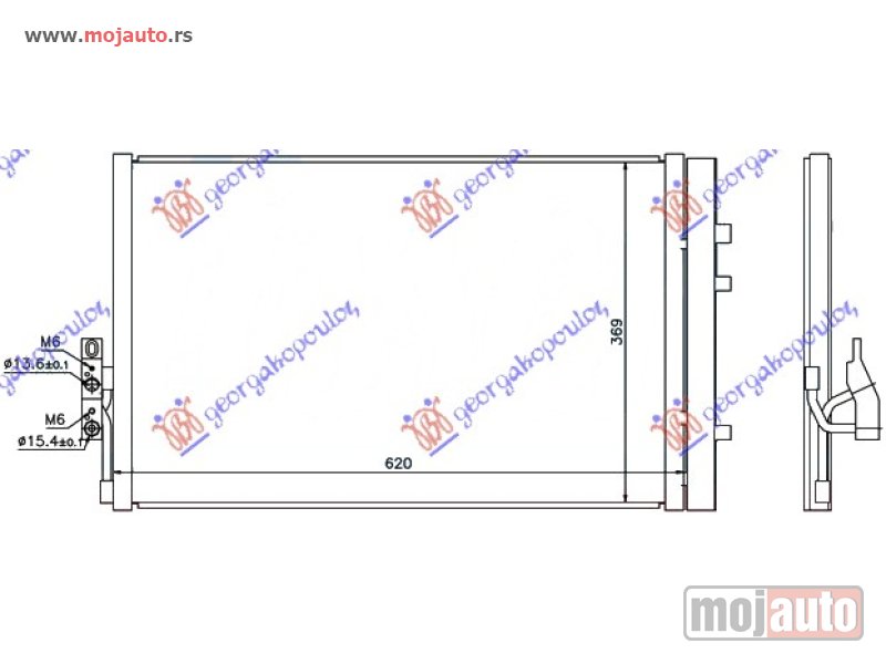 Glavna slika -  HLADNJAK KLIME ZA SVE MODELE BENZIN/DIZEL (565x380x16) Bmw x3 (f25) 11-14 -dostupno - MojAuto
